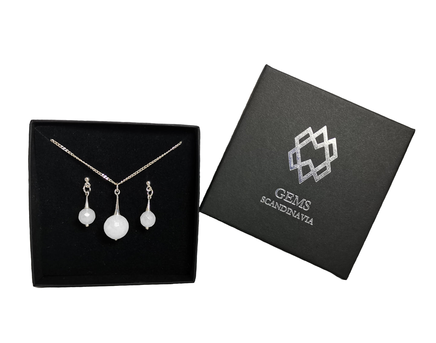 PEG JADE necklace & earrings - GEMS SCANDINAVIA